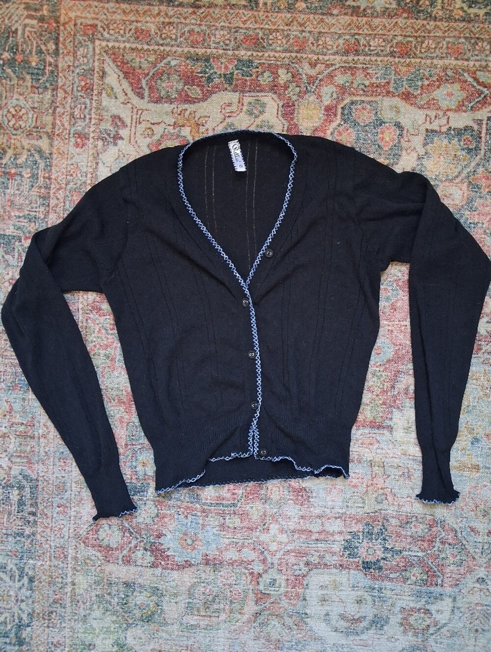 Pretties Pointelle Cropped Cardigan